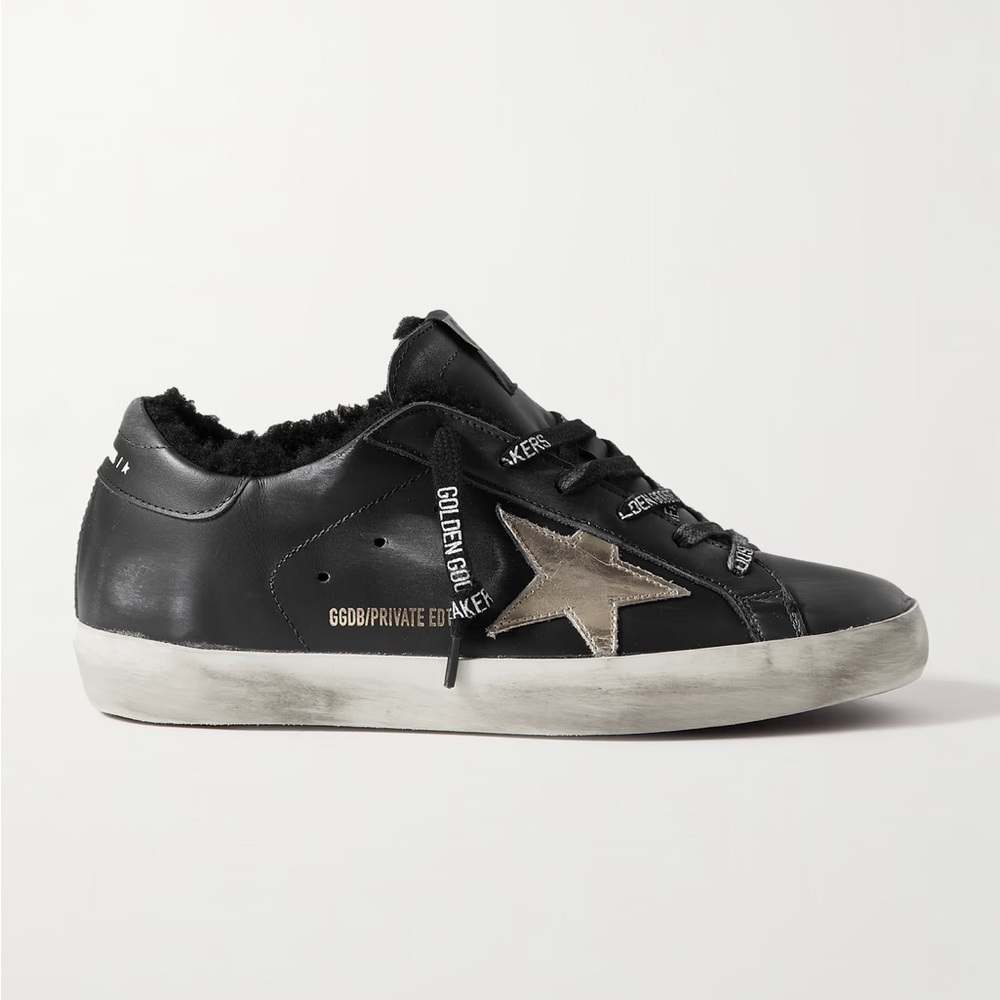 Golden Goose Black and White Star Sneakers